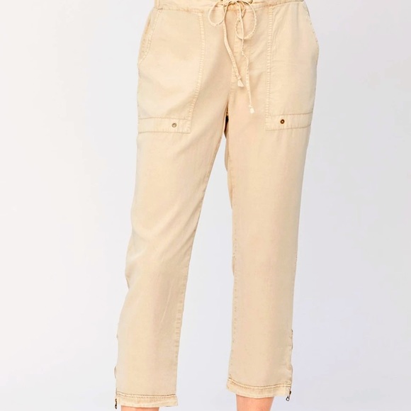 XCVI Carrick Ankle Pants, green wash - Picture 3 of 4